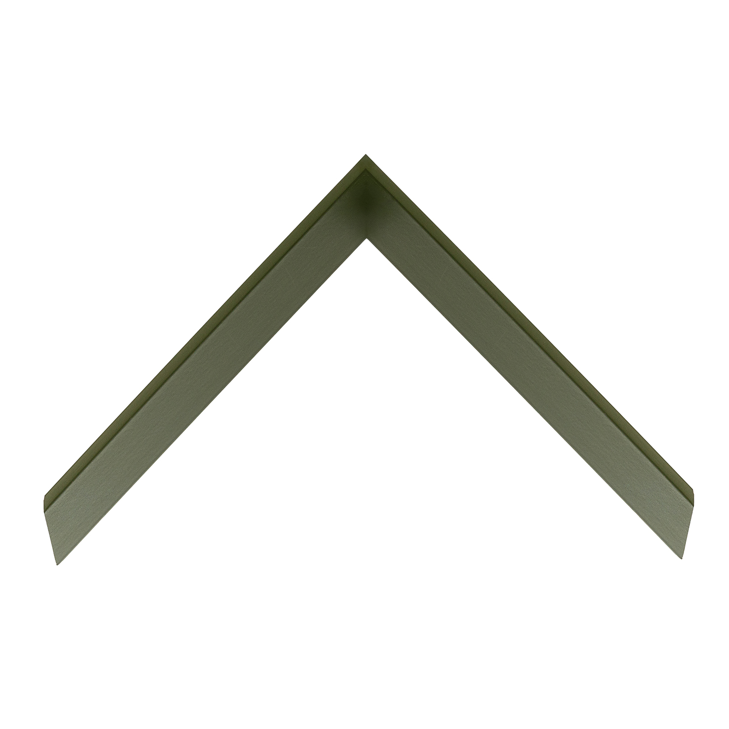 cornice legno ayous sagomata verde militare opaco | Albor