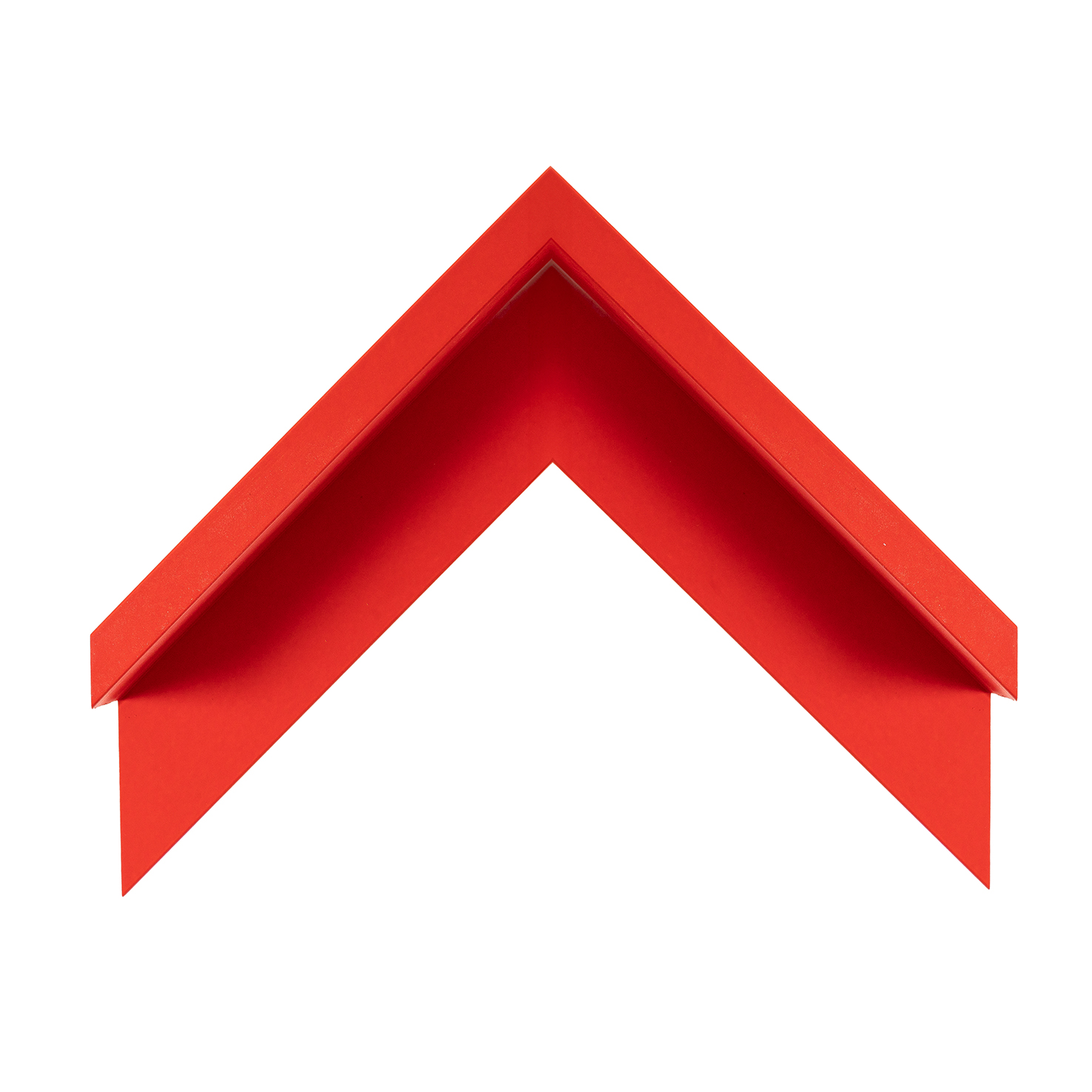 Cornice legno ayous cassetta americana rosso soft touch opaco | Albor