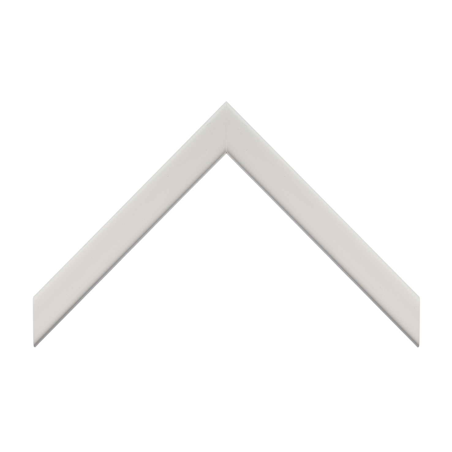 Cornice legno ayous piatta rivestita bianco opaco | Albor