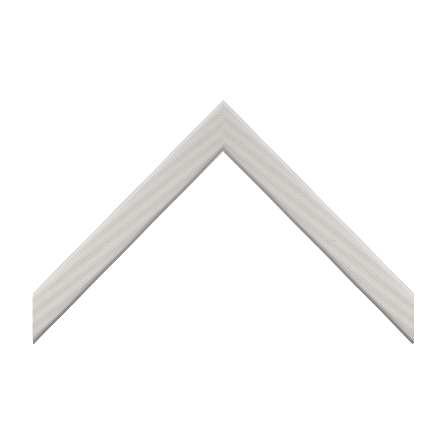 Cornice legno ayous piatta rivestita bianco rigato | Albor