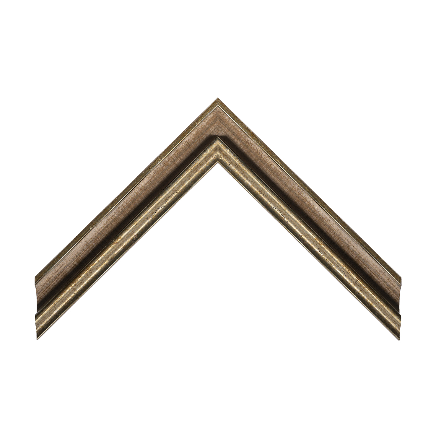 Cornice legno ayous sagomata argento gola avorio | Albor